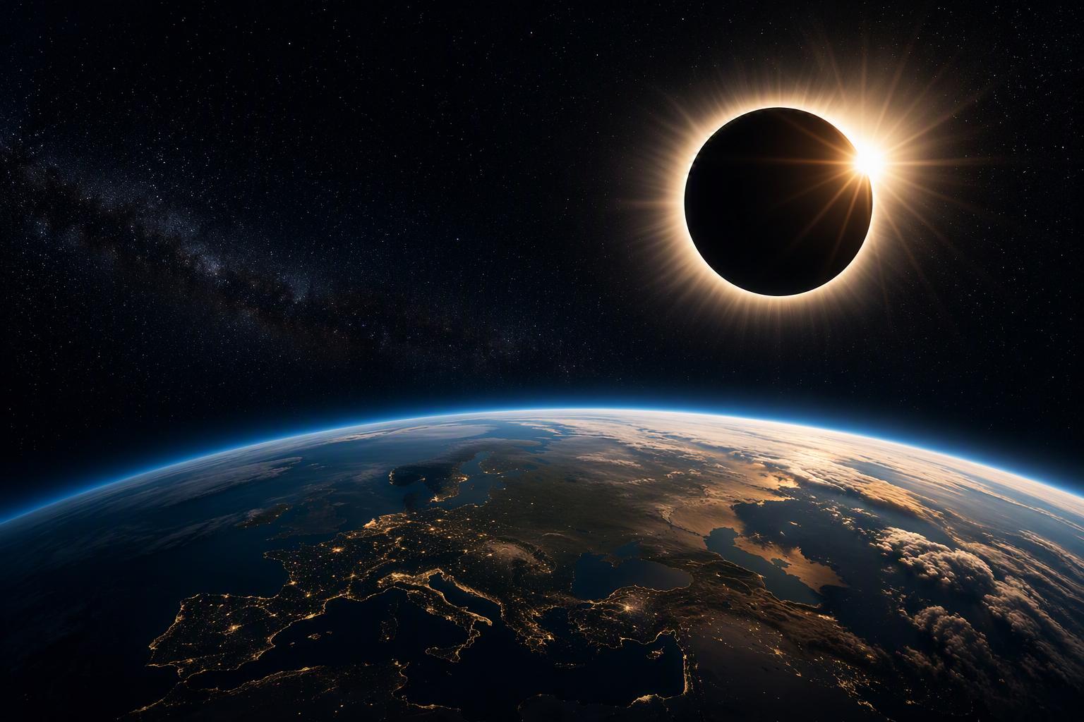Solar eclipse banner